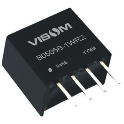 B0505S-1WR2, 定电压输入，隔离非稳压单路输出隔离电源模块