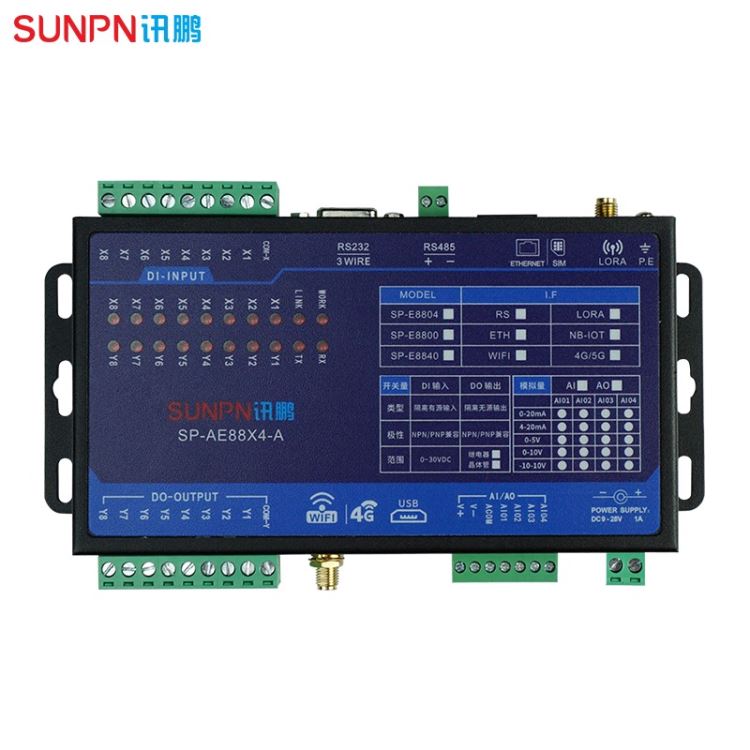 讯鹏SUNPN 工业IO控制器 WIFi/4G/串口/lora通讯协议 继电器采集模块_采集模块_控制器_工业自动化_供应_工品联盟网