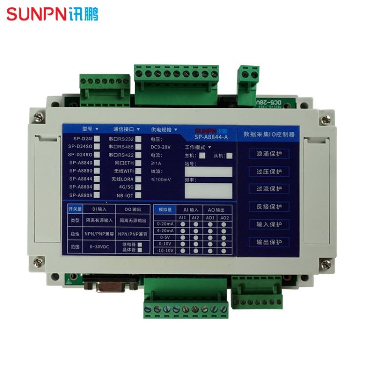 讯鹏SUNPN 智能可编程数采IO控制器 模拟量输入/输出模块 以太网/4G/LORa网络采集_输入输出模块_控制器_工业自动化_供应_工品联盟网