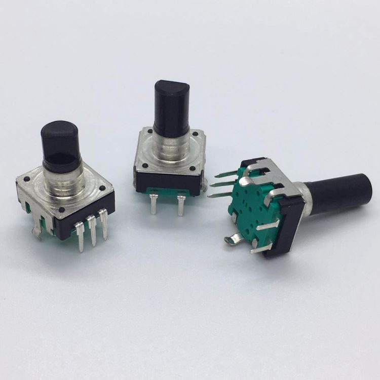 EC12旋转编码器带按压开关塑胶柄24脉冲24位360度旋转增量型数字电位器导航音量旋钮半轴梅花柄均可生产_旋转编码器_编码器_工业自动化_供应_工品联盟网