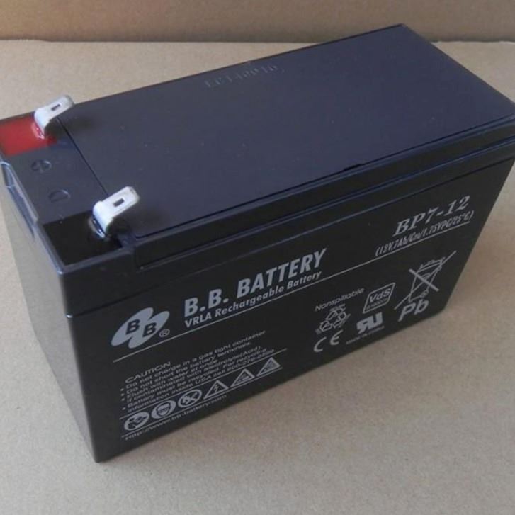 BB美美蓄电池12V7AH 免维护铅酸蓄电池BP7-12仪器设备蓄电池