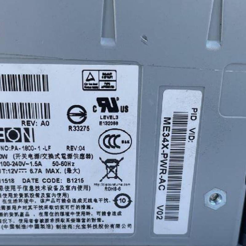 ME34X-PWR-AC LITEON PA-1800-1-LF ME3400E 交换机交流电源_交流电源_电源_电工电气_供应_工品联盟网