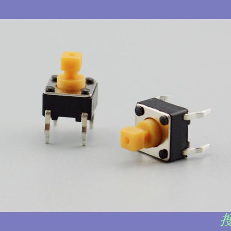6X6X7.3 方头直插轻触开关 按钮开关 轻触开关6x6 配2.8内孔帽直按_按钮开关_开关_电工电气_供应_工品联盟网
