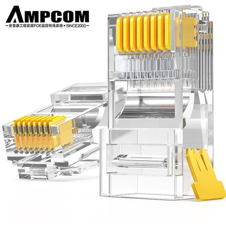 安普康AMPCOM 超五类非屏蔽水晶头AC5E50（100个/包）_水晶头_综合布线_电工电气_供应_工品联盟网