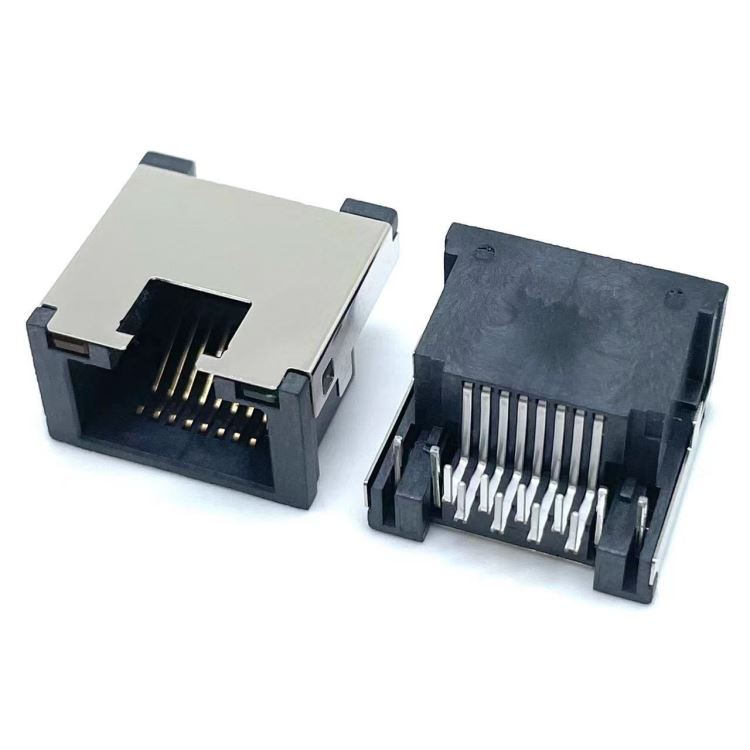 RJ45水晶头 8P8C 90度沉板插件母座 沉板3.8mm 网络连接器_水晶头_综合布线_电工电气_供应_工品联盟网