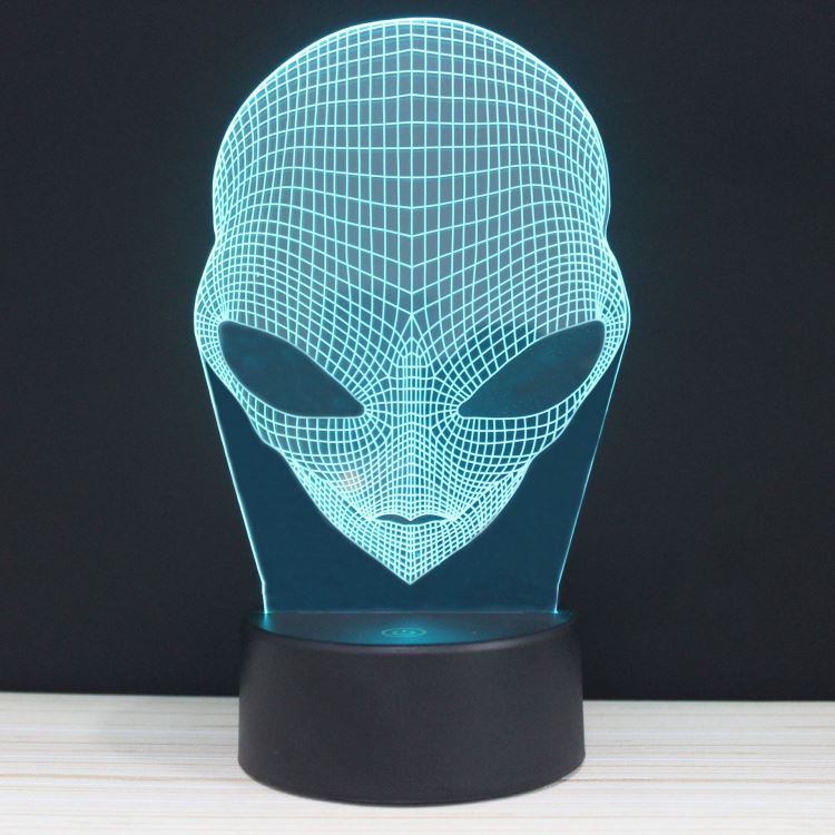 外贸热销款3D台灯 触摸七彩USB接口led小夜灯礼品支持定制图案_台灯_室内灯具_工业照明_供应_工品联盟网
