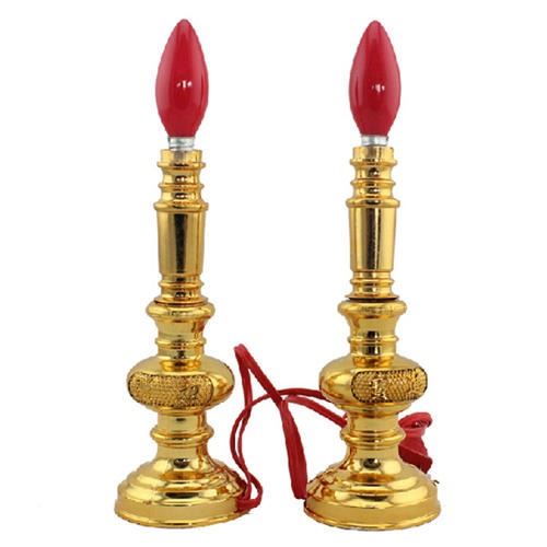 9寸蜡烛台灯 供佛红色led长明潮汕家用 拜土地公老爷平安顺台灯_台灯_室内灯具_工业照明_供应_工品联盟网