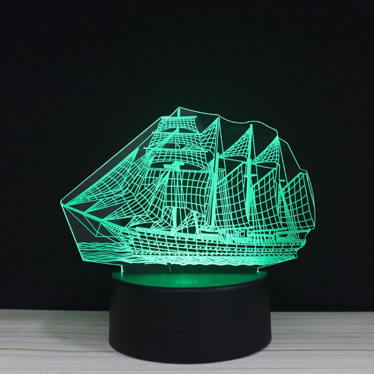 外贸热销款3D台灯 USB接口七彩渐变led小夜灯创意个性支持定制_台灯_室内灯具_工业照明_供应_工品联盟网