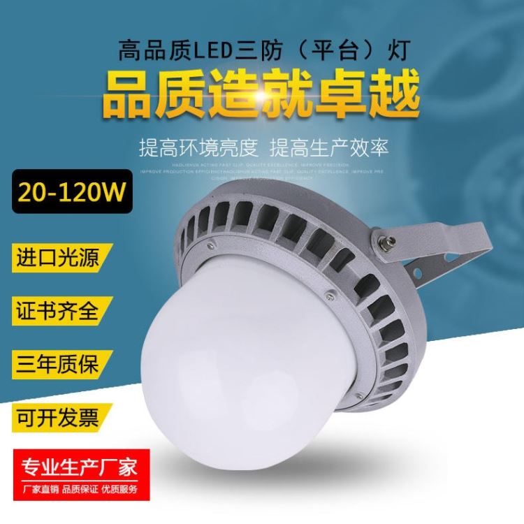 NFC9189-LED三防平台灯 港口场馆壁挂吸顶式泛光灯 铁路油田电厂照明灯 工厂厂房防水防腐平台灯_平台灯_室外灯具_工业照明_供应_工品联盟网