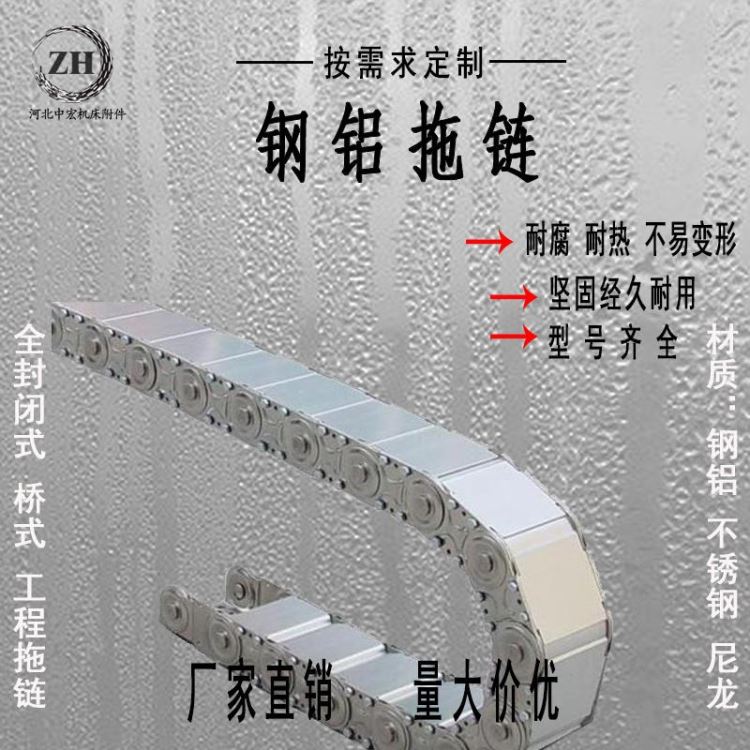 中宏电缆拖链 钢铝拖链 不锈钢拖链 桥式半封闭拖链 尼龙拖链 激光切穿线拖链 直销厂家_拖链_机床附件_机械设备_供应_工品联盟网