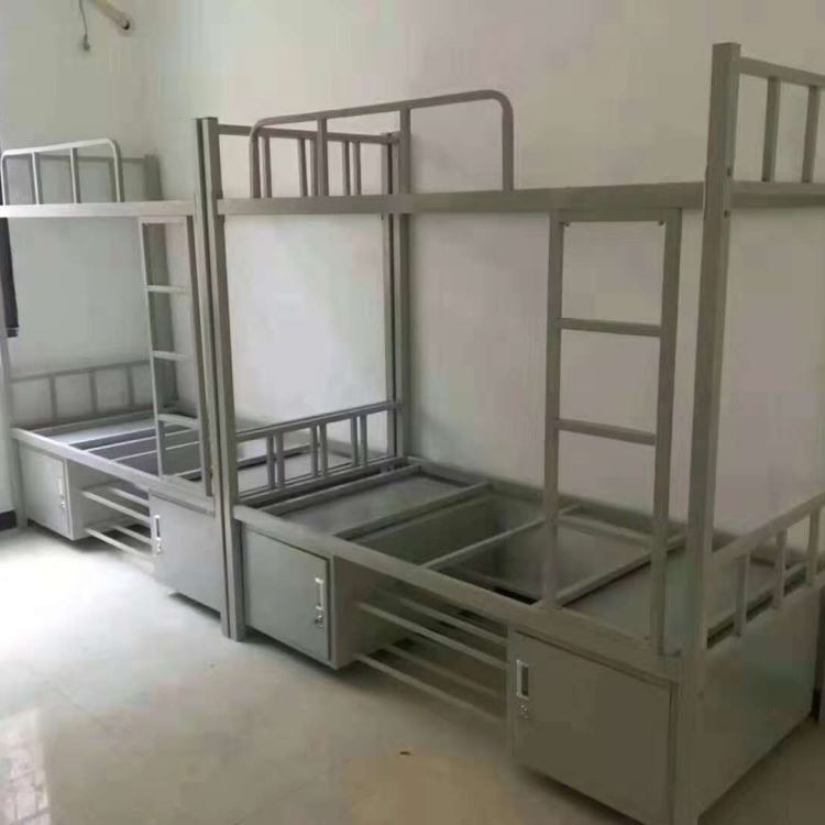 学生铁架床生产直销 上下铺 铁床 钢木高架床 公寓床 制式床 钢木床 监狱床定制
