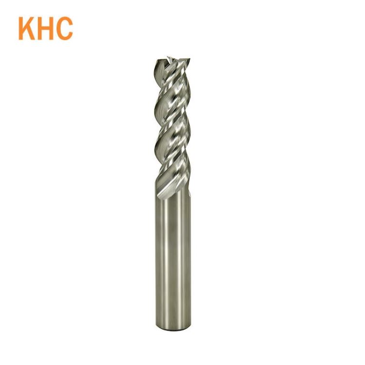 德国KHC铝用钨钢铣刀 率大切深铣刀3刃平底铝合金铣刀铝合金用粗皮铣刀开粗专业立铣刀
