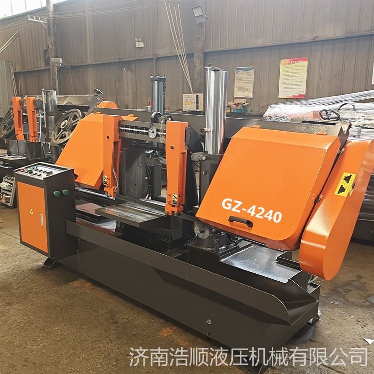 钢筋锯床厂家 双立柱半自动GZ-4240 钢筋锯床 圆钢方钢切割带锯机_钢筋和预应力机械_工程建筑机械_机械设备_供应_工品联盟网