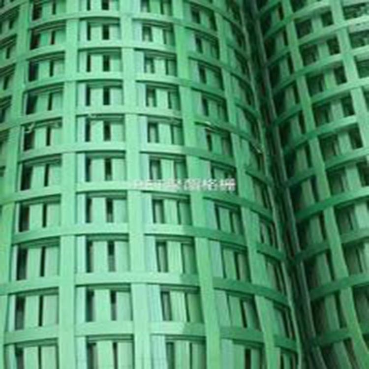 优质PET聚酯拉伸焊接格栅 聚酯pet焊接塑料土工格栅 绿色双向经编聚酯焊接格栅