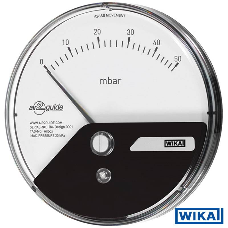 威卡 差压表 A2G-05 经济型 适用于通风和空调 NS 110 监测过滤器 洁净室