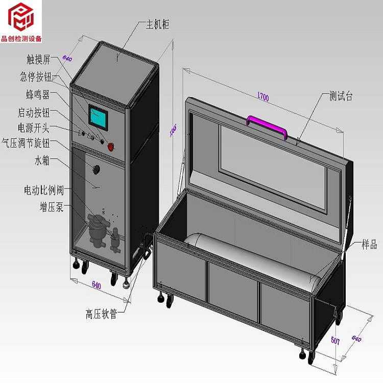 灭火器水压爆破试验机、灭火器水压爆破检测设备、灭火器水压爆破测试机、消防检测设备