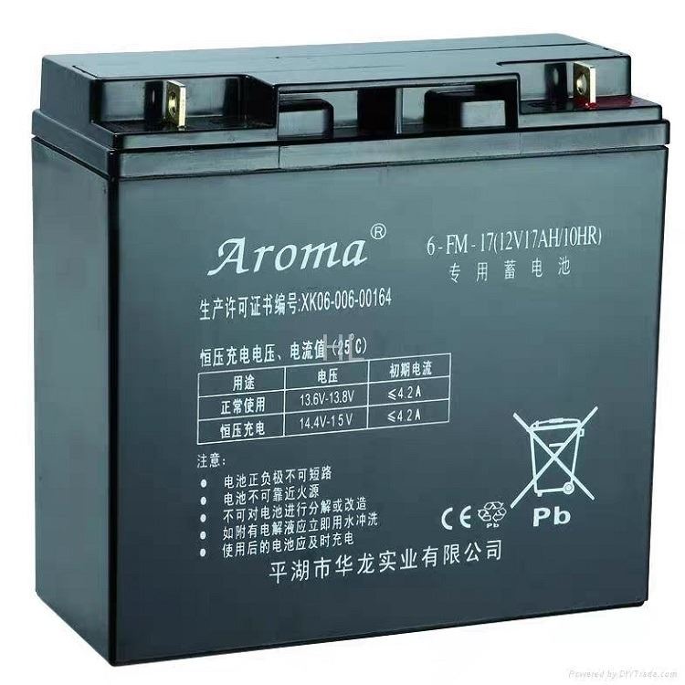 AROMA华龙蓄电池12V17AH 监控设备 华龙6-FM-17_监控设备_安防监控_安全防护_供应_工品联盟网