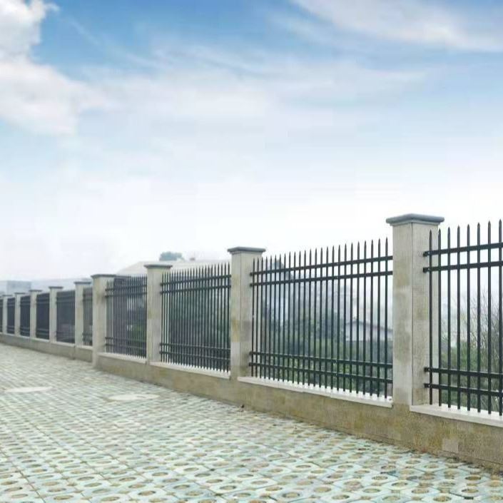 园林小区别墅围墙 庭院栅栏防护围栏 铁管围栏学校防护杆 阿闯金属制品_防护口罩_呼吸防护_个人防护_供应_工品联盟网