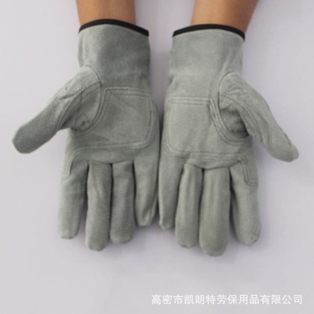 电焊手套 牛皮二层皮手套 四季通用耐高温 耐磨劳保手套 手部防护_劳保手套_手部防护_个人防护_供应_工品联盟网