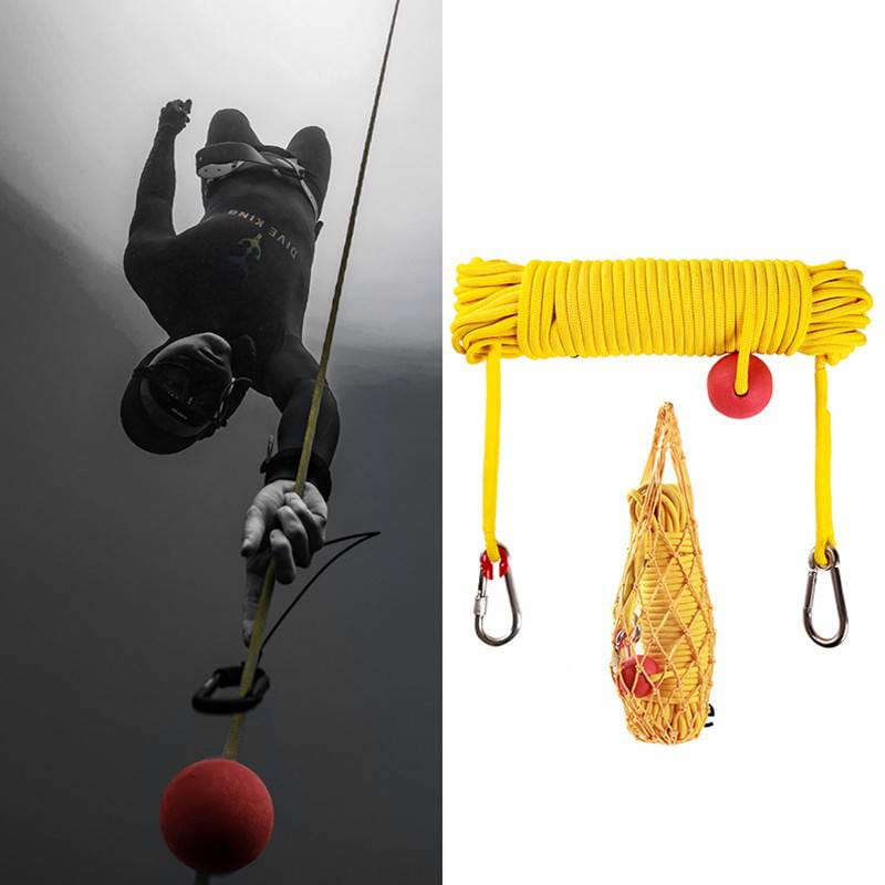 DIVEKING负浮力浮标浮球自由潜可定制刻度导潜绳水肺潜水绳安全绳
