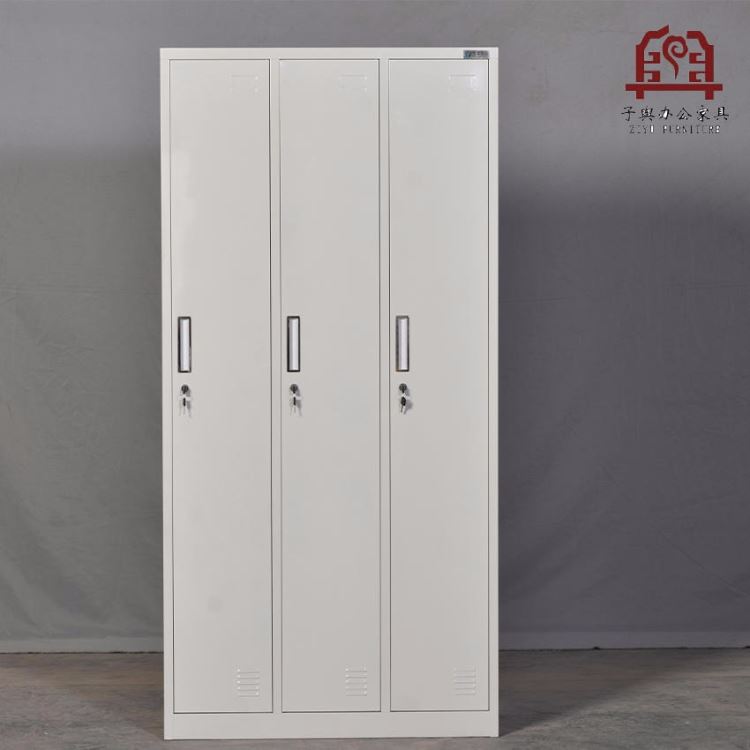 上海办公家具 钢制员工更衣柜 定制三门更衣柜 子舆家具ZY-GYG-0301_更衣柜_办公家具_办公清洁_供应_工品联盟网