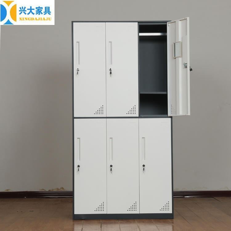铁柜 铁皮柜 6门铁皮更衣柜 铁皮柜厂家兴大直销 宿舍更衣柜 保质保量_更衣柜_办公家具_办公清洁_供应_工品联盟网