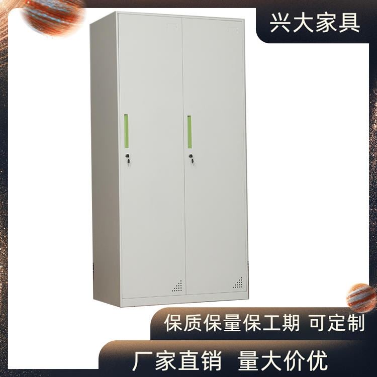 铁皮柜 铁皮更衣柜 铁皮柜厂家兴大直销 2门员工宿舍更衣柜 可定制 量大价低_更衣柜_办公家具_办公清洁_供应_工品联盟网