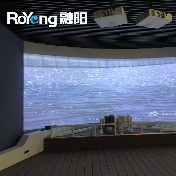 RoYang立体弧形幕 弧形墙幕 高清背投幕 多通道融合器 各类投影机及拼接屏 软件定制 厂家直供 质美价优_投影设备_数码影音产品及配件_办公清洁_供应_工品联盟网