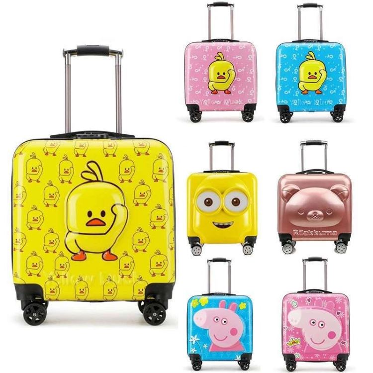 新款20寸18寸通行李箱小熊拉杆箱定制定做LOGO儿童旅行箱万向轮儿童拉杆箱