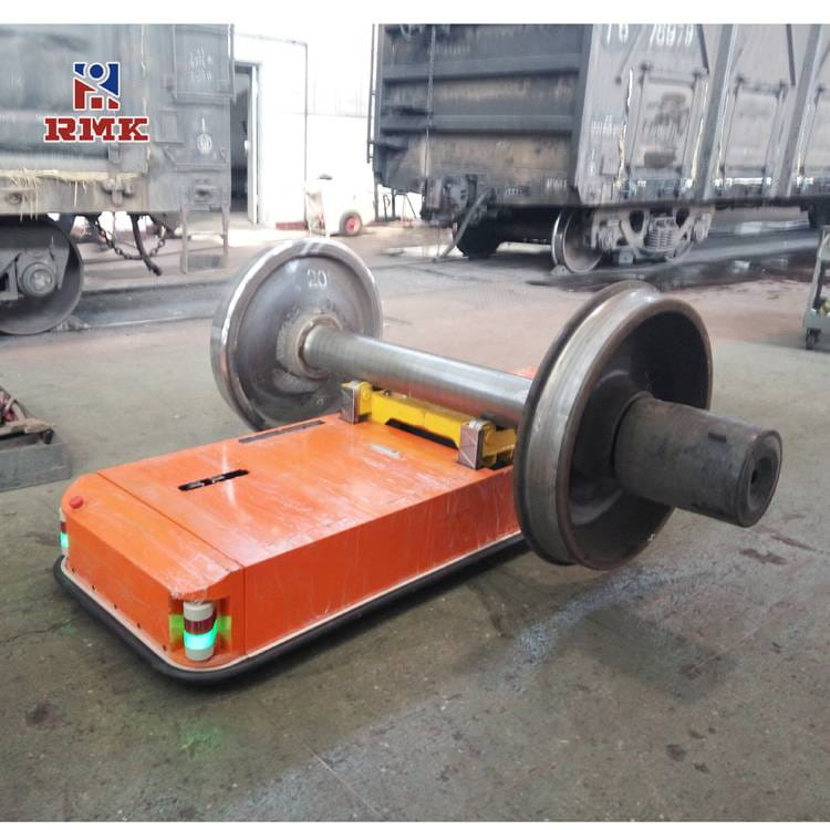 河南睿迈科AGV易维护钢板配送搬运机器人移动转运轨道直行车