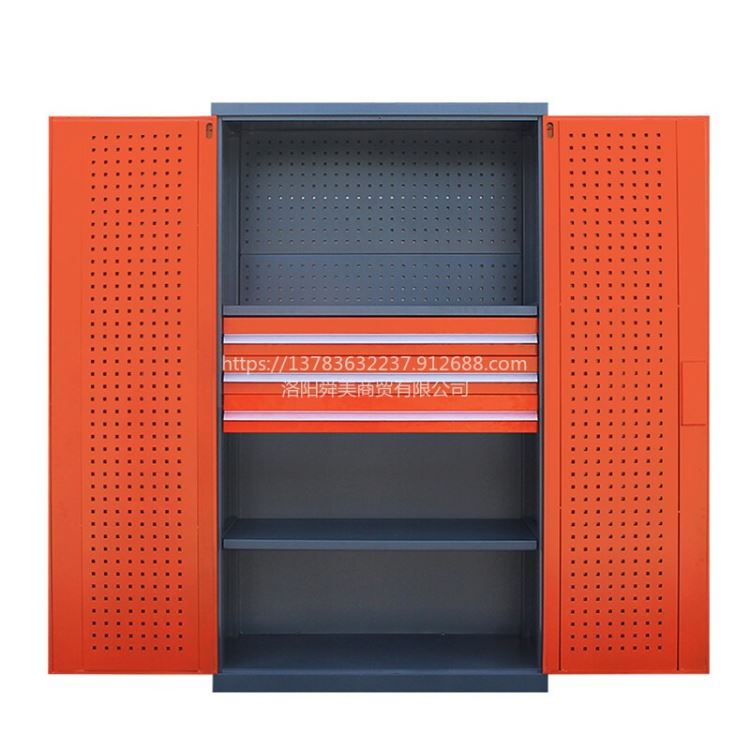 亿顺鼎 五金工具柜车间用双开门多功能储物铁皮柜子车间零件柜重型工具柜
