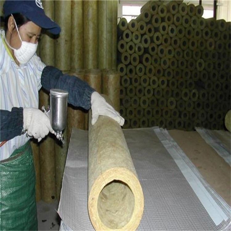 岩棉管定制  管道保温材料 保温岩棉管厂家  欧沃斯