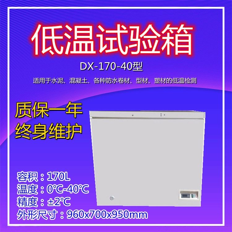精弘 DX-170-40型 低温试验箱-40℃ 卧式低温箱冷冻冰箱 小型冰柜