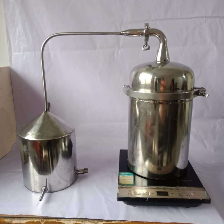 家庭实验室用白兰地蒸馏机组   5升不锈钢白兰地蒸馏设备  电磁炉加热小型蒸馏设备