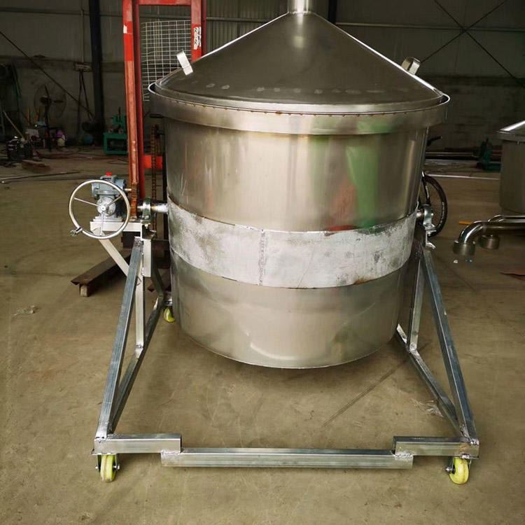 不锈钢吊锅酿酒设备 500斤白酒蒸馏设备 信泰蒸汽式酿酒机