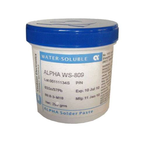 美国ALPHA阿尔法WS-809水溶性SMT工艺用焊膏250g灌装