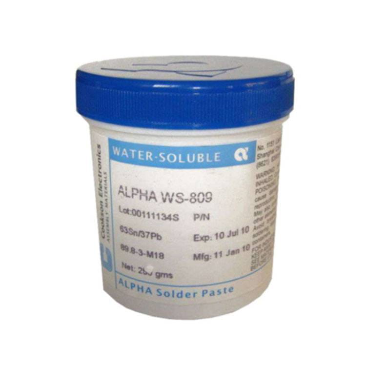美国爱法alpha水溶性无铅焊膏WS-809，89.8-3-M18罐装250g