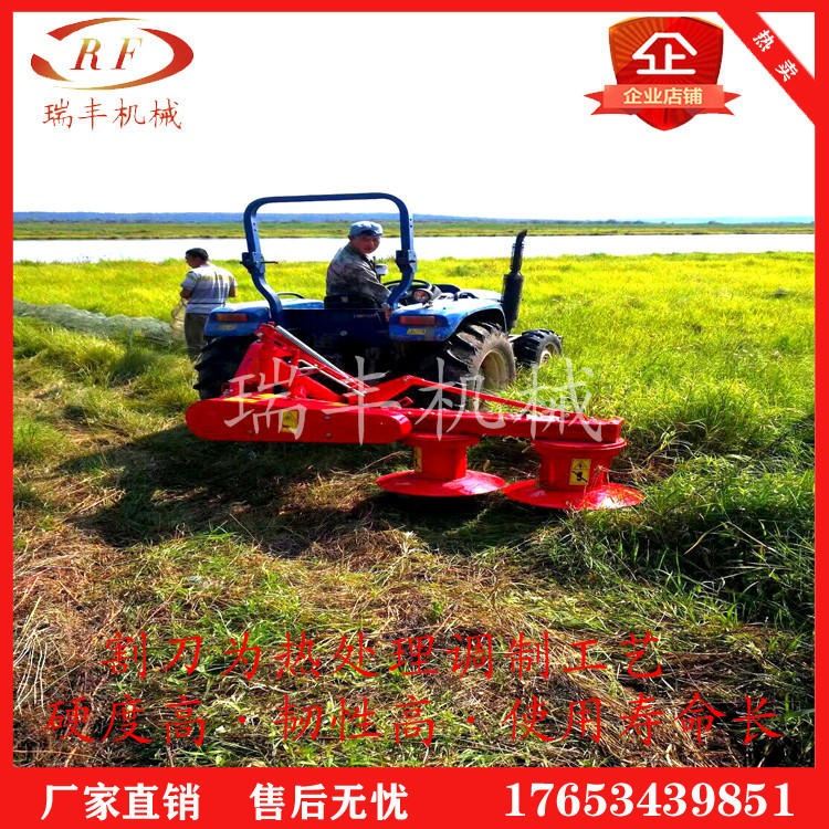 四轮拖拉机带后置双圆盘割草机 牧草苜蓿割草机 农用圆盘割草机 紫花艾草收割除草机 后置大型打草机_割草机_园林农业工具_五金工具_供应_工品联盟网