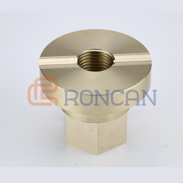 品牌RONCAN 型号RCB-600 高力黄铜合金非标螺母加工定做带台阶方形螺母