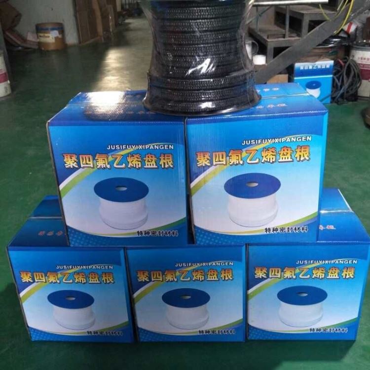 现货供应四氟盘根 油性聚四氟乙烯盘根 编织定制黑白铁氟龙盘根 PTFE盘根批发_盘根_密封件_五金工具_供应_工品联盟网