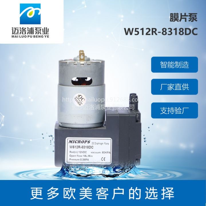 MICROPS W512 直流泵 自吸泵 真空泵 隔膜泵 压力泵 吸鼻器泵 增压泵  可定制24v