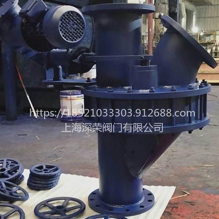 上海深荣 BZ645TC 陶瓷气动三通分路阀 三通角阀 三通换向阀 三通铸钢材质可定制各种材质_换向阀_阀门_五金工具_供应_工品联盟网