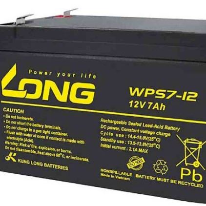 台湾广隆蓄电池WPS7-12 12V7AH蓄电池 工业机器人应急电池  精密仪器仪表电池  消防报警器用蓄电池