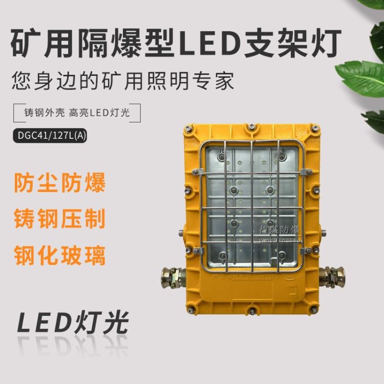 益煤出售 铸钢外壳 高亮度LED灯光 矿用隔爆型LED支架灯DGC41/127L(A)