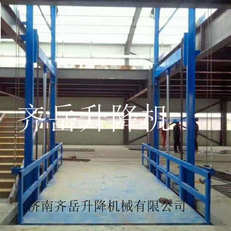 导轨式升降平台SJD5吨 厂房升降平台 链条导轨式升降平台厂家 齐岳液压升降货梯_升降平台_牵引升降_搬运存储包装_供应_工品联盟网