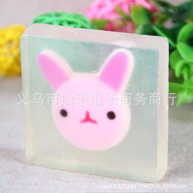 厂家直销创意款香皂 皂花情人节表白精油皂植物卡通小兔子手工皂手工香皂