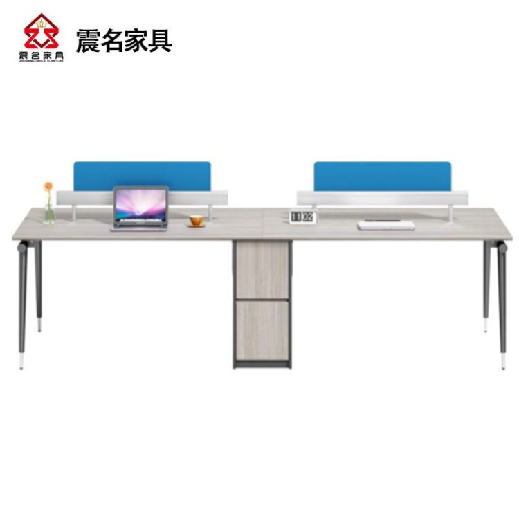 厂家直销办公桌 四人位办公桌 屏风工作位 职员桌员工桌 震名家具SH-BD8005-CO-D07