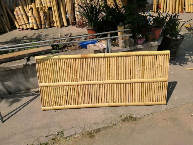 永州竹篱笆伸缩碳化木护栏崇安竹栏杆庭院栅栏木护栏