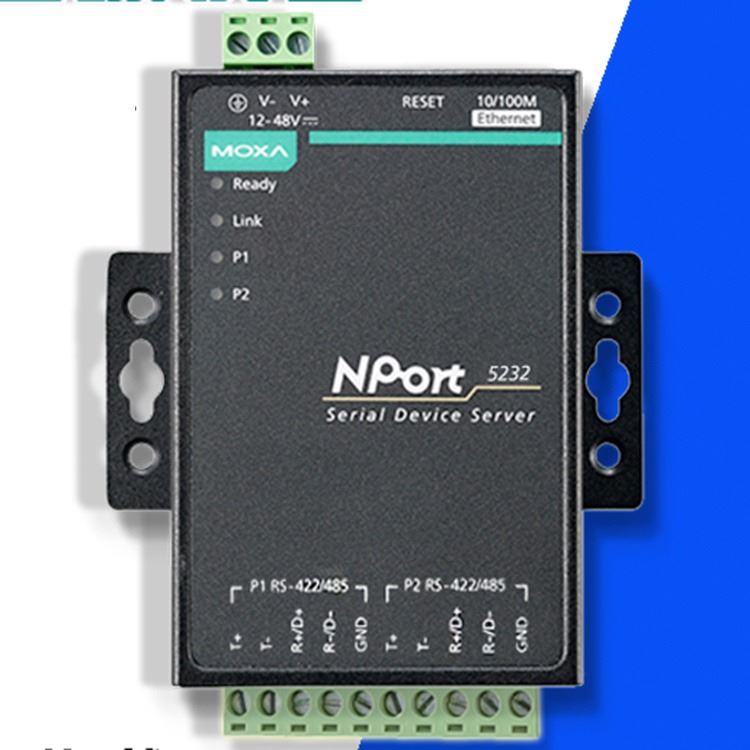 MOXA NPort5232 2口RS422/485转网口 摩莎 串口服务器_串口服务器_工业交换机_工业自动化_供应_工品联盟网