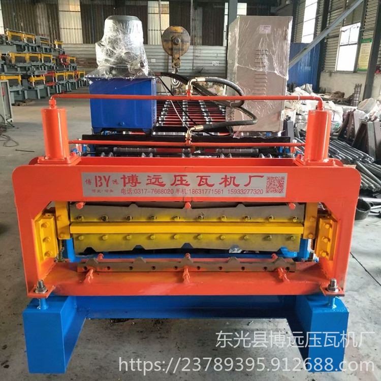 压铁皮瓦860型彩钢压瓦机 不锈钢板压瓦机 伺服单板机围挡设备 博远压瓦机_伺服驱动_伺服系统_工业自动化_供应_工品联盟网